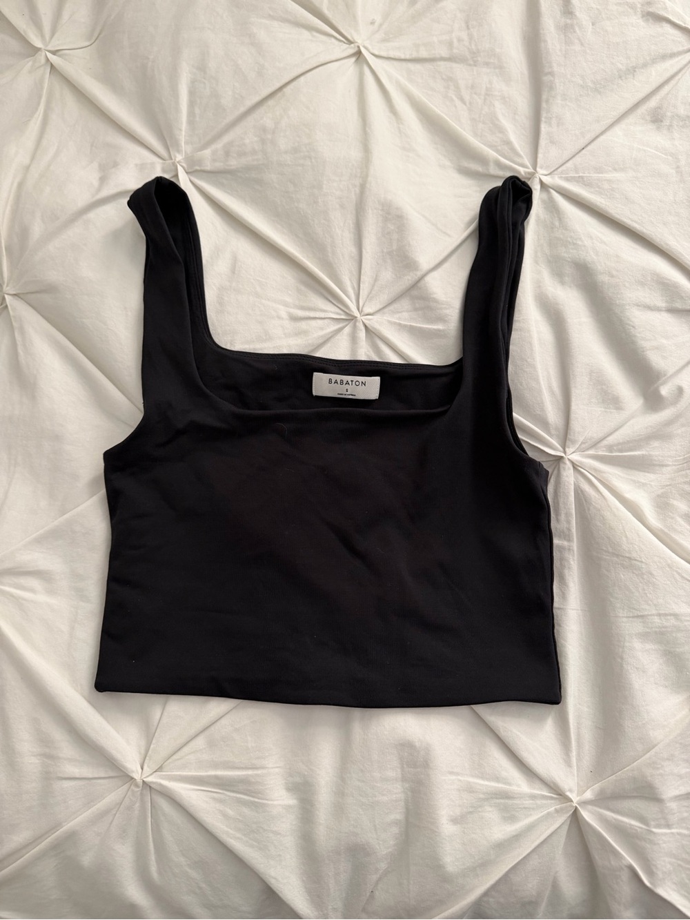 ARITZIA Black Square-Neck Tank Top